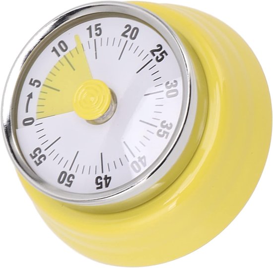 Visueller Timer Küchentimer Zeitmanagement Mechanisches Uhrwerk 60 Minuten Gelb