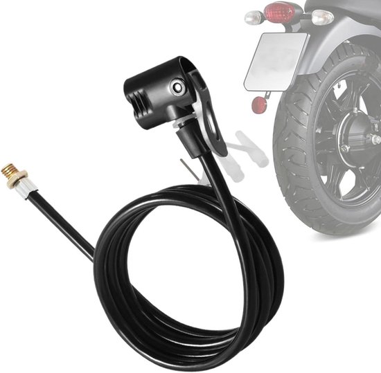 Luftpumpenschlauch Fahrradpumpenschlauch Reifen Aufpumpen Luftdichter Anschluss 125 Cm Schwarz