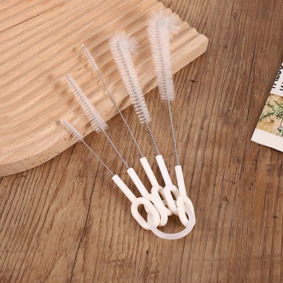 Flaschenbürsten Set Reinigungsbürsten Flaschenreinigung Fünf Flexible Bürstenköpfe 5 Teilig Einzigartig