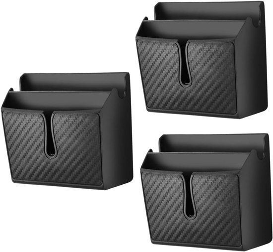 Auto Aufbewahrungsbox Sitzorganizer Auto Ordnung Kompaktes Design 3 Teilig Schwarz