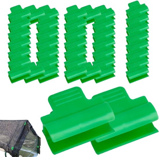 Gartennetzklammern Pflanzenclips Für Gewächshäuser Pflanzenstützen Universell Einsetzbar 100 Stück Grün
