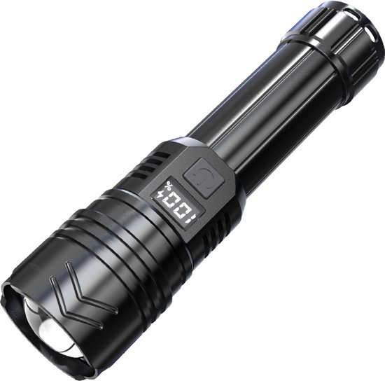 Leistungsstarke Led Taschenlampe Usb C 1000 Lm Ultrahell, Wiederaufladbar Und Für Jede Situation Notfall Schwarz Camping Stromausfall