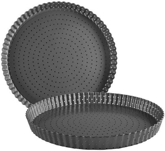 Früchtekuchenform Tortenboden Kuchenform Quicheform Mit Abnehmbarem Boden Kohlenstoffstahl Antihaftbeschichtung Ø 28 Cm Höhe 3 Cm