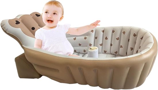 Aufblasbare Babybadewanne Reisebadewanne Für Kleinkinder Sicheres Baden Faltbar Und Leicht 90 X 55 Cm Blau