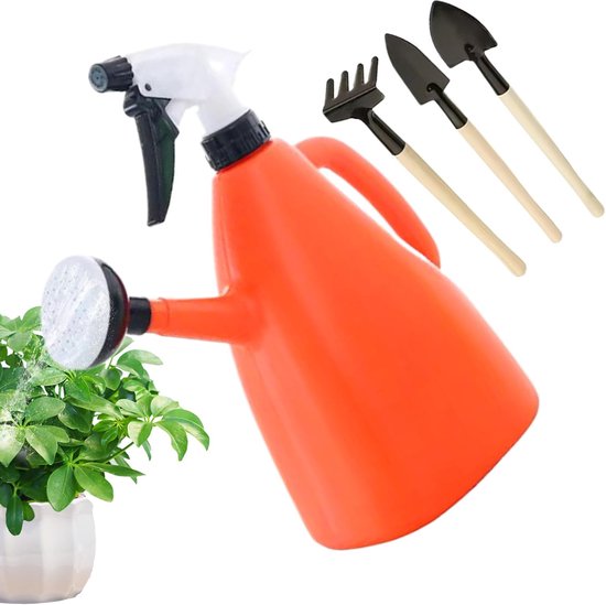 Gießkanne Mit Verstellbarem Sprühkopf Pflanzensprüher Pflanzenpflege Präzisions Druckknopf 1 Liter Orange
