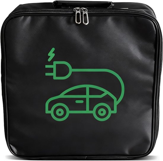 Tasche Für Ladekabel Von Elektrofahrzeugen Wasserdichte Aufbewahrung Autoladung Verstärkte Konstruktion 32 X 32 X 8 Cm Schwarz