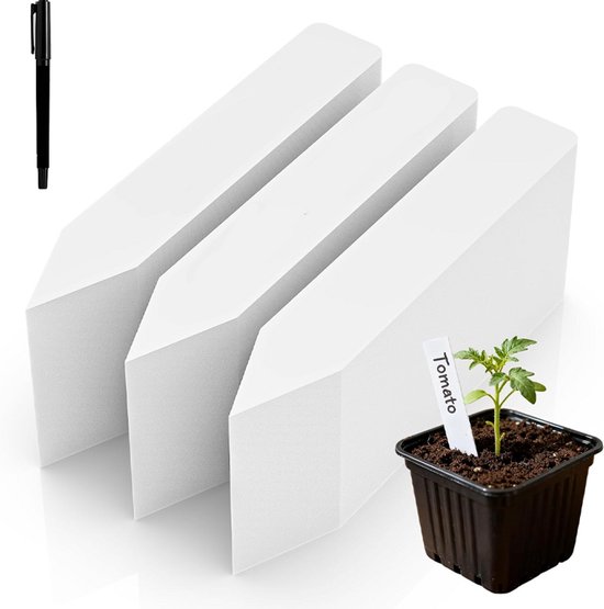300 Pflanzenetiketten 2 X 10 Cm Inklusive Marker Pflanzenstecker Etiketten Für Den Gemüsegarten Pflanzenkarten Pflanzenetiketten Für Saatgut, Top