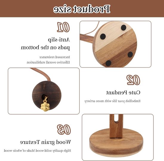 Küchenrollenhalter Aus Holz Handtuchrollenhalter Fürs Badezimmer Stehender Wäscheständer Und Toilettenpapierhalter