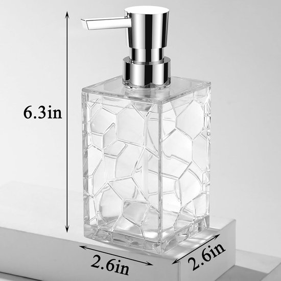Seifenpumpe 320 Ml Transparenter Seifenspender Aus Acrylglas Für Badezimmer, Küche, Studentenwohnheim 16 X 7 Cm