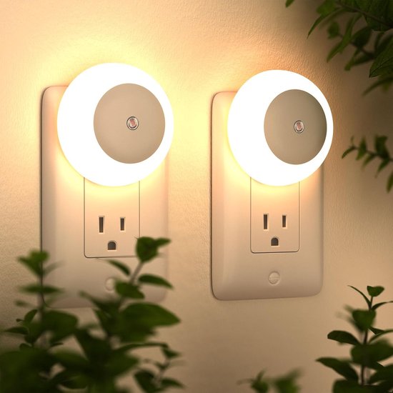 Led Nachtlichter Mit Wandstecker 0,5 W Warmweiß, Dämmerungssensor Für Schlafzimmer, Badezimmer, Flur Und Küche