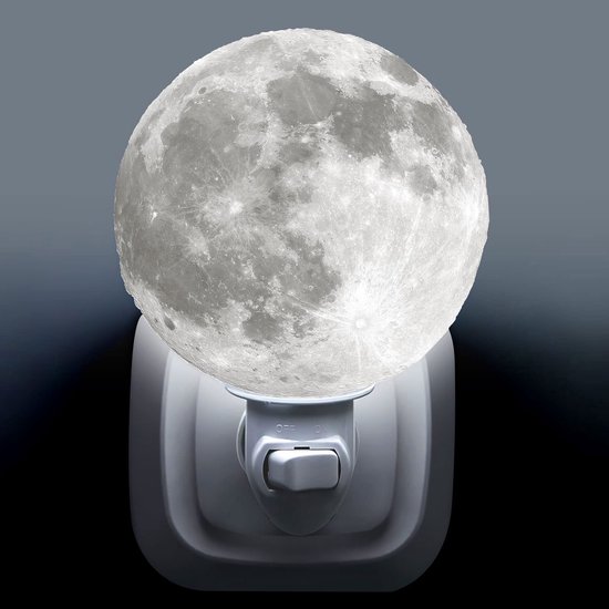 Mondförmiges Nachtlicht, Plug And Play, 4 Zoll (ca. 10,2 Cm) Großes, 3d Gedrucktes Led Nachtlicht, Für Die Dekoration Von Wohn Und Schlafzimmern.