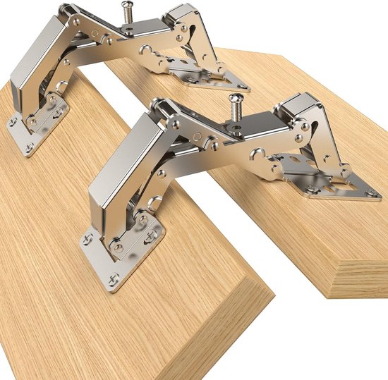 Set Mit 2 Hochwertigen 170° Scharnieren Mit Soft Close Funktion Inklusive Schrauben Kein Vorbohren Erforderlich Unsichtbare Schrankscharniere Mit