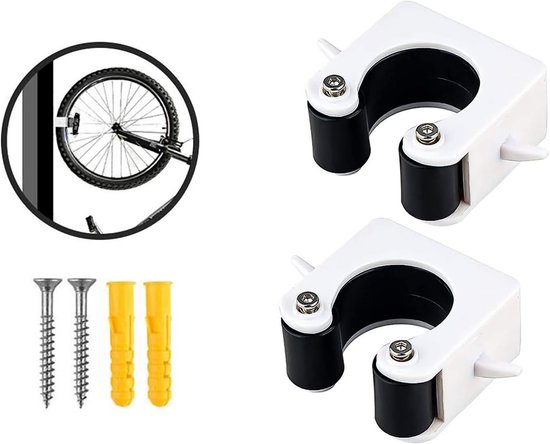 2 Teiliger Fahrradhalter Für Mountainbikes Wandmontage Für Reifen Von 1,75 Bis 2,25 Zoll Schwarz, Für Platzsparende Und Stabile Montage