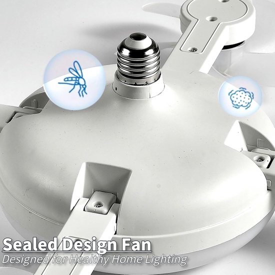 Schraubenventilator Mit Lampe 4 Köpfe Fernbedienung Dimmbar 3 Farbtemperaturen 3 Windgeschwindigkeiten Für Schlafzimmer, Küche Und Garage