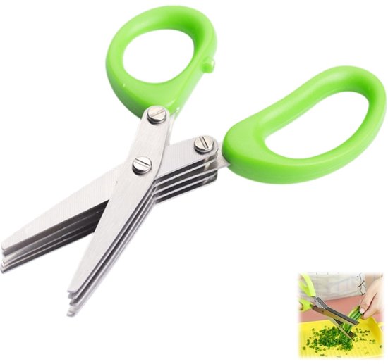 Küchenschere Frühlingszwiebelschere Mehrschichtige Schere Lebensmittelschere Küchenhelfer Für Frühlingszwiebeln, Chilischoten Und Algenflocken Gr