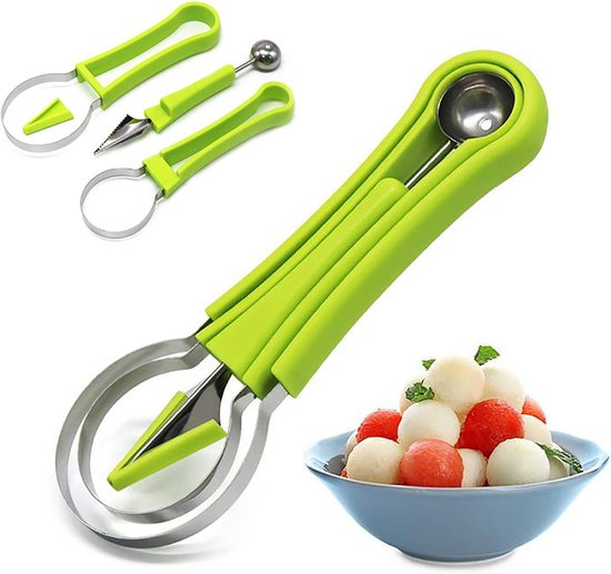 Multifunktionaler Melonenschneider Melonenausstecher 4 In 1 Fruchtformungswerkzeug Fruchtschneider & Entkerner Zum Formen Von Obst