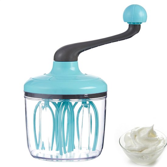 Handrührgerät Mit Schneebesen, Halbautomatischer Rührbesen, Leichtgängiger Drehgriff, Kompaktes Design, Einfach Zu Reinigen, Zum Backen, Kochen U