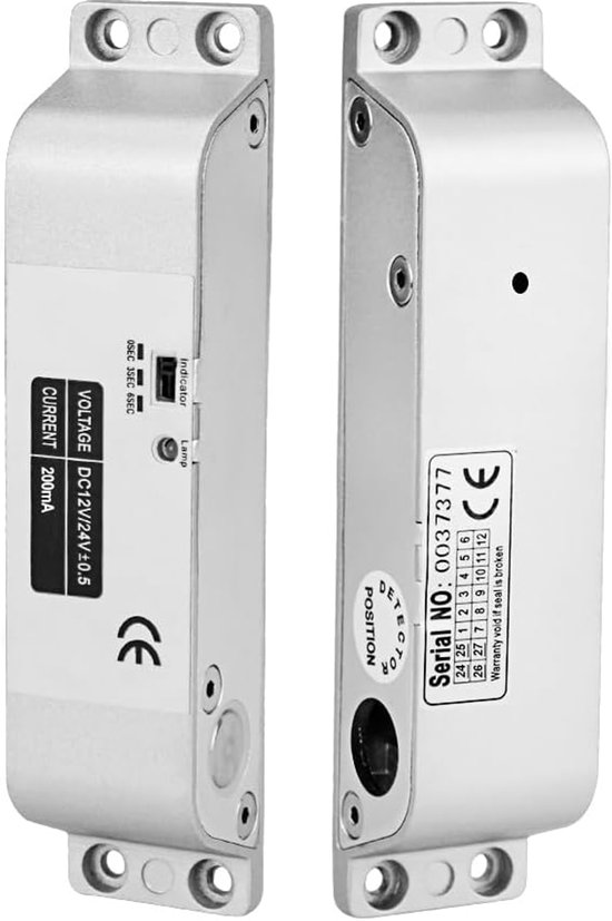 Elektrisches Fallriegelschloss (12 V Dc), Ausfallsicherer Nc Modus, Elektronisches Türschloss Mit Zeitverzögerung Für Zutrittskontrollsysteme