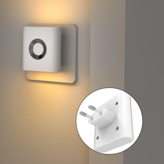 Bewegungsmelder Nachtlicht Steckergerät Warmweißes Licht Automatische Ein /ausschaltung Schlafzimmer Flur Kleiderschrank 0,7 W Abs 100.000 Stunde