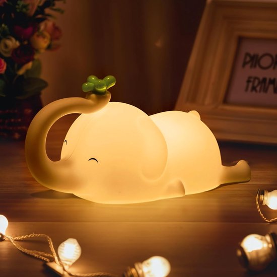 Für Wiederaufladbare Kindernachtlichter Mit 3 Helligkeitsstufen, Led Nachtlicht In Elefantenform Aus Silikon, Nachtlichter Für Schlafzimmer, Kind