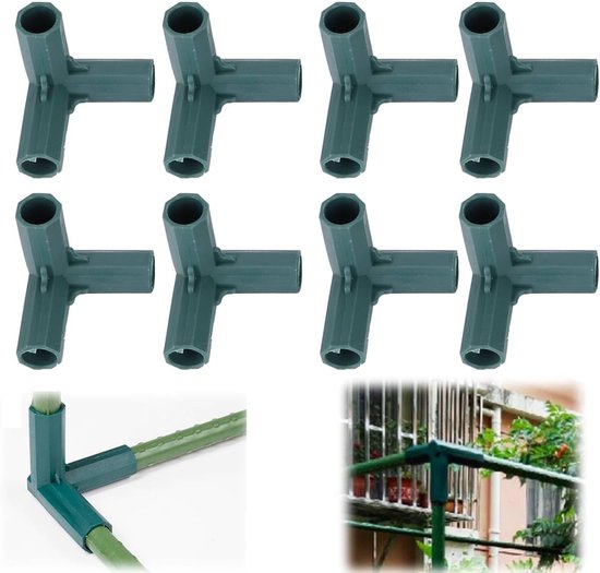 Rahmenverbinder 3 Wege Pflanzenstütze Gewächshausrohrhalterung 16 Mm Robust Und Langlebig Gartenmöbelzubehör