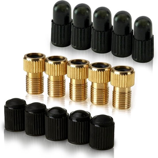 15 Stück Presta Ventiladapter Aus Messing, Presta Auf Schrader, Für Fahrräder Und Autos, Passend Für Standardpumpen Und Luftkompressoren, Adapter