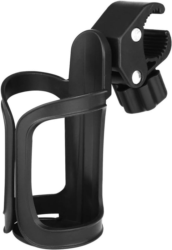 Fahrrad Getränkehalter Universeller Halter Getränke Für Unterwegs 360° Drehbar 7 X 14 Cm Schwarz