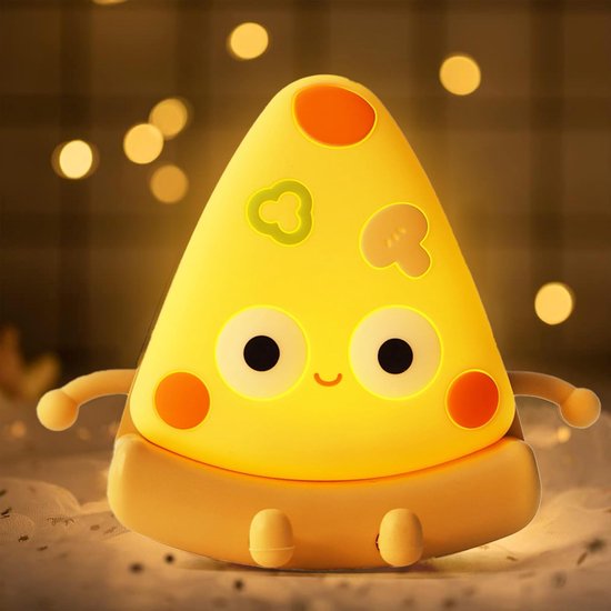 Nachtlicht Pizza Nachtlicht Kinderzimmer Niedliche Pizza Lampe Led Touch Licht Für Erwachsene Timer Pizza Licht