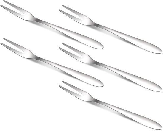 5 Teiliges Obstgabeln Set Dessertgabeln Kuchengabeln Kleine Gabeln Küchenutensilien Edelstahl 13 X 0,9 X 0,2 Cm Für Obst, Desserts, Vorspeisen, O