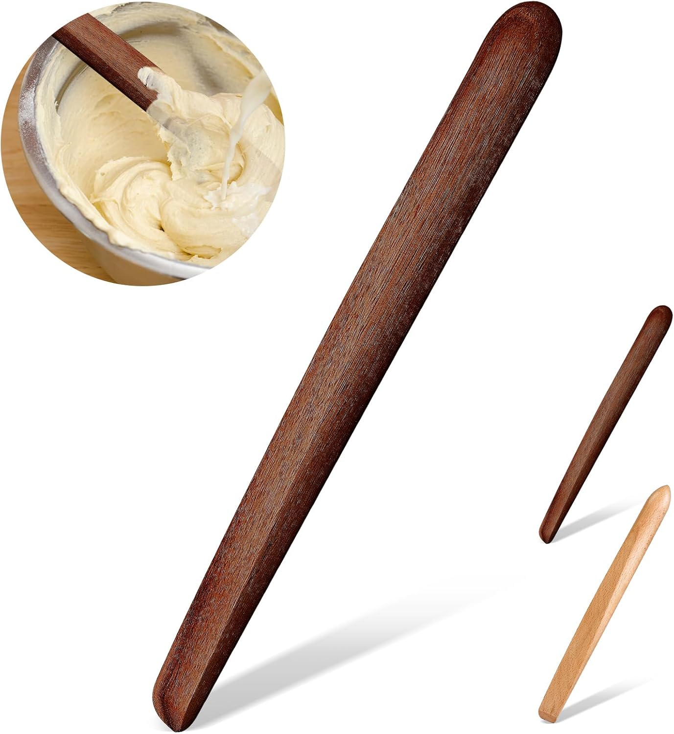 11 Zoll Langer Rührstab Aus Holz Für Sauerteigbrot – Spurtle – Holzwerkzeug Zur Zubereitung Von Sauerteigbrot – Rührstab Aus Akazie
