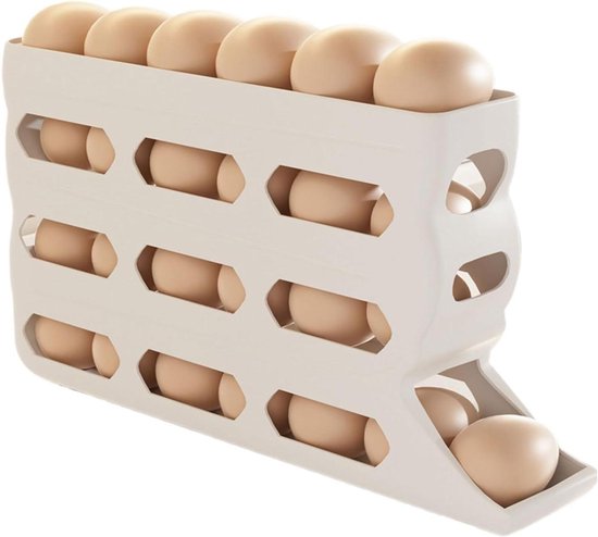 Eierablage Für Den Kühlschrank Rollbarer Eierhalter Für Mehr Ordnung Im Kühlschrank Automatische Rollfunktion Für 30 Eier Nur Eiweiß