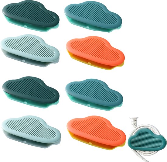 Kabelclips 8 Stück Kabelorganisator Kabelhalter Kabelmanagement Kabelbinder Kabelorganisator Selbstklebend Für Schreibtisch/wand/auto/büro Für Ko