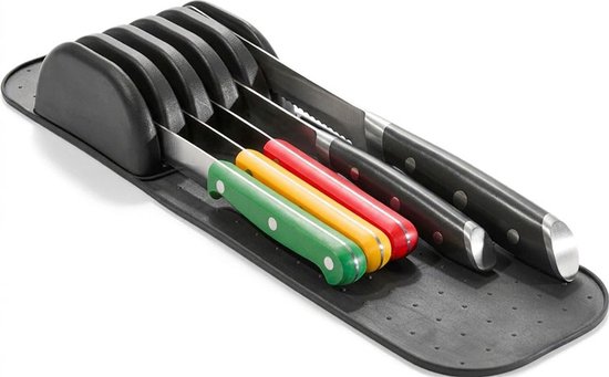 Schubladenmesserblock 5 Messer Rutschfester Messerorganizer Kompakt Schwarz Schubladenmesserblock Küchenschubladen Organizer Bpa Frei Sichere Auf