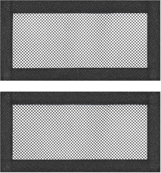 Passend Für Tesla Model 3 / Model Y (juniper, Highland) Untersitz Lüftungsschlitze 2er Set, Schwarzes Polyestergewebe 24 X 12 Cm, Klettverschluss