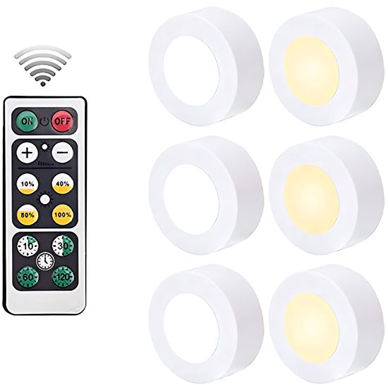 Led Wandleuchte Mit Fernbedienung Dimmbares Rgb, Timer, 2 Fernbedienungen, Auch Als Schrankleuchte Verwendbar 3 W/3 W, Farben Und Helligkeit Eins