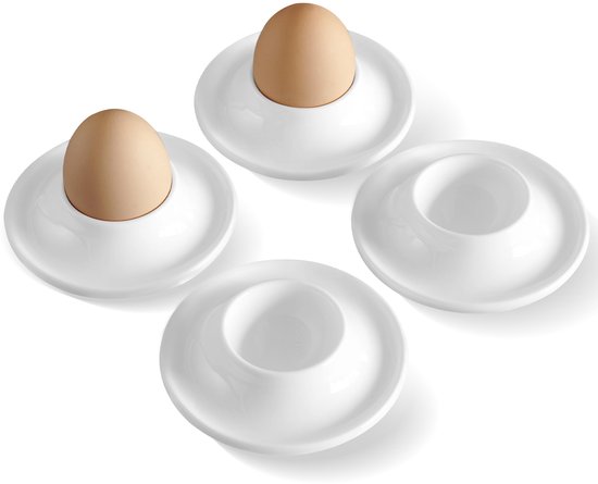 Serviergestell Für Eierbecher (4 Teilig) Mit Silikonboden. Für Hart Und Weichgekochte Eier. Für Ein Schnelles Frühstück Oder Einen Brunch. Leicht