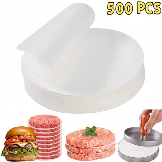 500 Blatt Hamburger Backpapier 12 Cm Antihaft Backpapier Fettabweisendes Hamburgerpapier Rundes Backpapier Zum Trennen Von Hamburgern, Rindfleisc