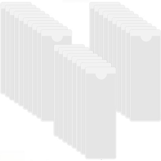28 Selbstklebende, Transparente Etikettenhalter, Selbstklebende Etikettenbeutel Aus Weicher Pvc Folie Zum Organisieren Und Schützen Von Karten, S