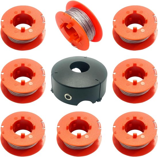 Schneidfaden 9 Stück Trimmerfaden 1,6 Mm X 8 M Ersatzfäden Fadenspulen Passend Für Bosch Art 23, 26, 30 Combitrim Und Easytrim Rasentrimmer Passe