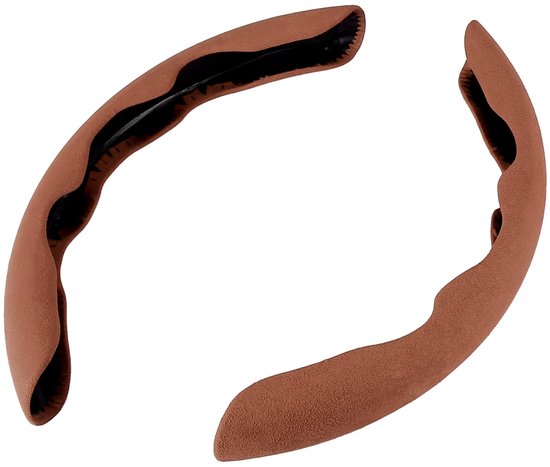 Für 38 Cm Lenkradbezug Alle Autos Ein Paar Universelle, Rutschfeste Lenkradbezüge Aus Wildleder, 38 Cm X 15 Zoll, Braun, Für Den Winter, Verhinde