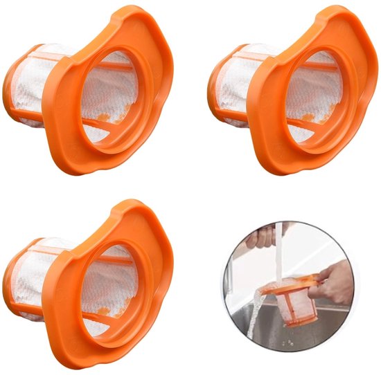3 Staubsaugerfilter Filter Passend Für Black & Decker Bhhv520bt/bhhv520bfp/bhhv320b/bhhv320j/bhhv520bf/bhhv520jf Waschbar Staubfilter Wiederverwe