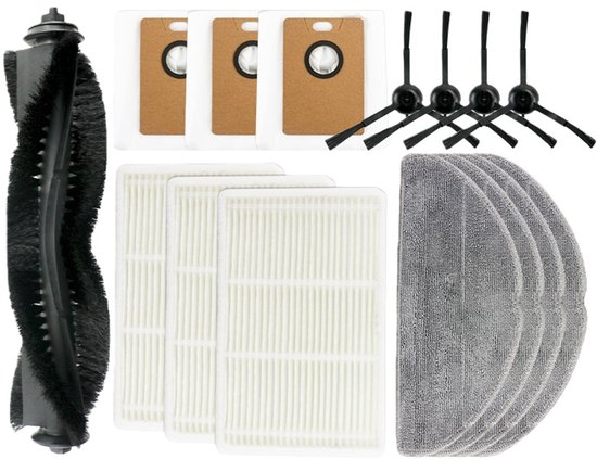Ersatzteile 15 Teilig Passend Für Tapo Rv30 Max Plus/rv20 Max Plus Saugroboter 1 Walzenbürste, 4 Seitenbürsten, 3 Hepa Filter, 3 Staubbeutel, 4 W