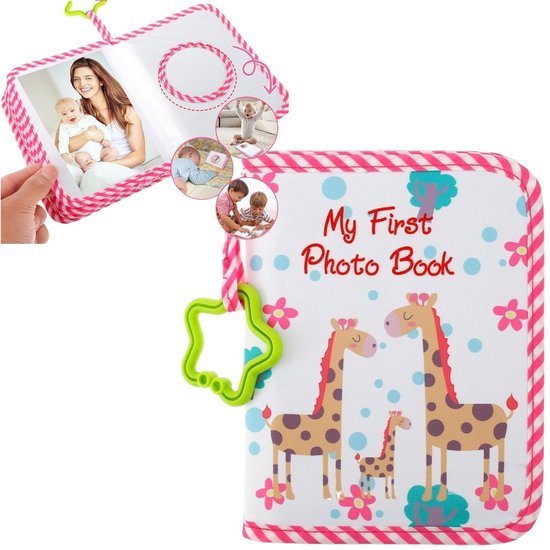 Babyfotoalbum Fotoalbum Aus Weichem Stoff Erstes Fotoalbum Für Neugeborene Rosa, 18 X 14 Cm