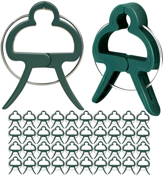 20 Gartenpflanzenclips Kletterpflanzenclips Grüne Pflanzenclips Tomatenclips Stütze Für Kletterpflanzen, Blumen Und Ranken Für Tomatenkäfige, Wei