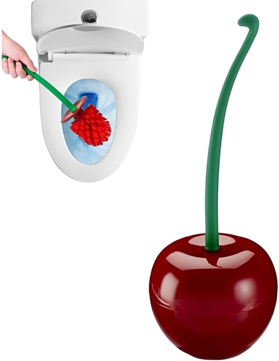 Kirschförmige Toilettenbürste Freistehende Toilettenbürste Mit Halterung Toilettenbürste Badezimmerzubehör Pp Rot