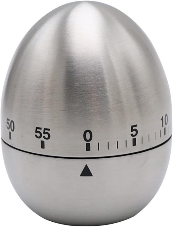Mechanischer Küchentimer Aus Edelstahl In Eiform Mit Einem Leistungsstarken 60 Minuten Timer Vielseitig Einsetzbar Und Praktisch Für Den Hausgebr