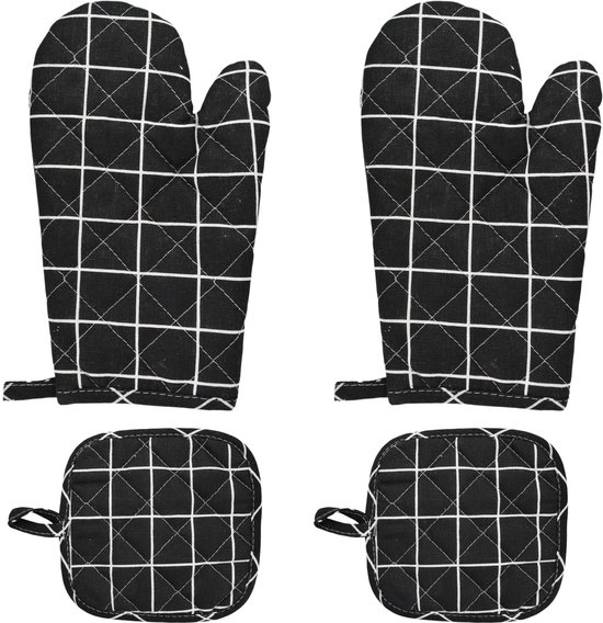 1 Paar Ofenhandschuhe, Hitzebeständige Ofenhandschuhe, Kochhandschuhe Mit Isolierendem Futter, Zum Grillen, Kochen, Backen Und Für Die Mikrowelle
