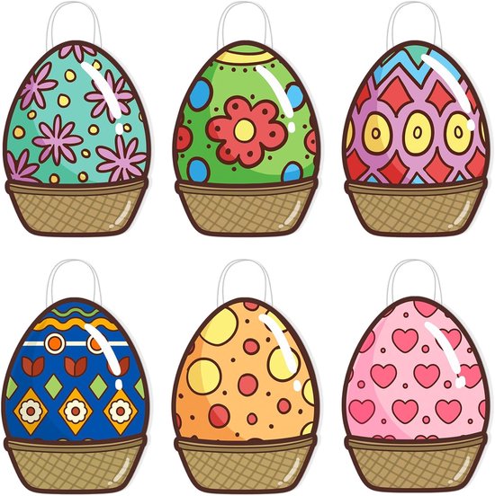 6 Ostergeschenktüten Mit Henkeln Bunte Geschenktüten Für Kindergeburtstage Und Osterfeiern