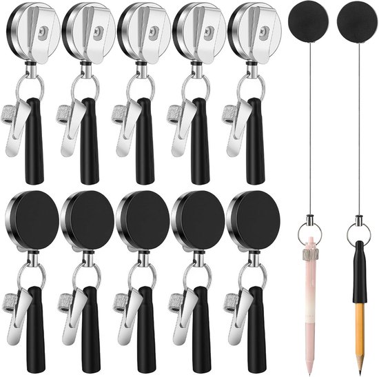 Stifthalter 10 Stück 90 Cm Ausziehbare Stiftclips Stifthalterclip Immer Einen Stift Dabei Stifthalter Für Pflegekräfte Skalierbar Für Schreiner,