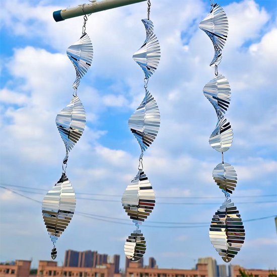 3 Teiliges Taubenabwehrset Reflektierende Vogelabwehr 360° Spirale Wiederverwendbar Haustierfreundlich Alternative Zu Taubenspitzen Oder Vogelnet